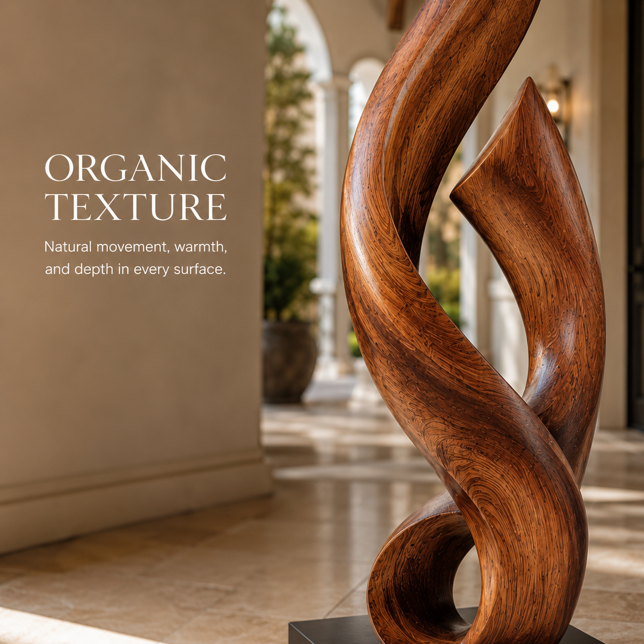 Rustic Liora Warm Abstract Sculpture - Design 041 - product image 05
