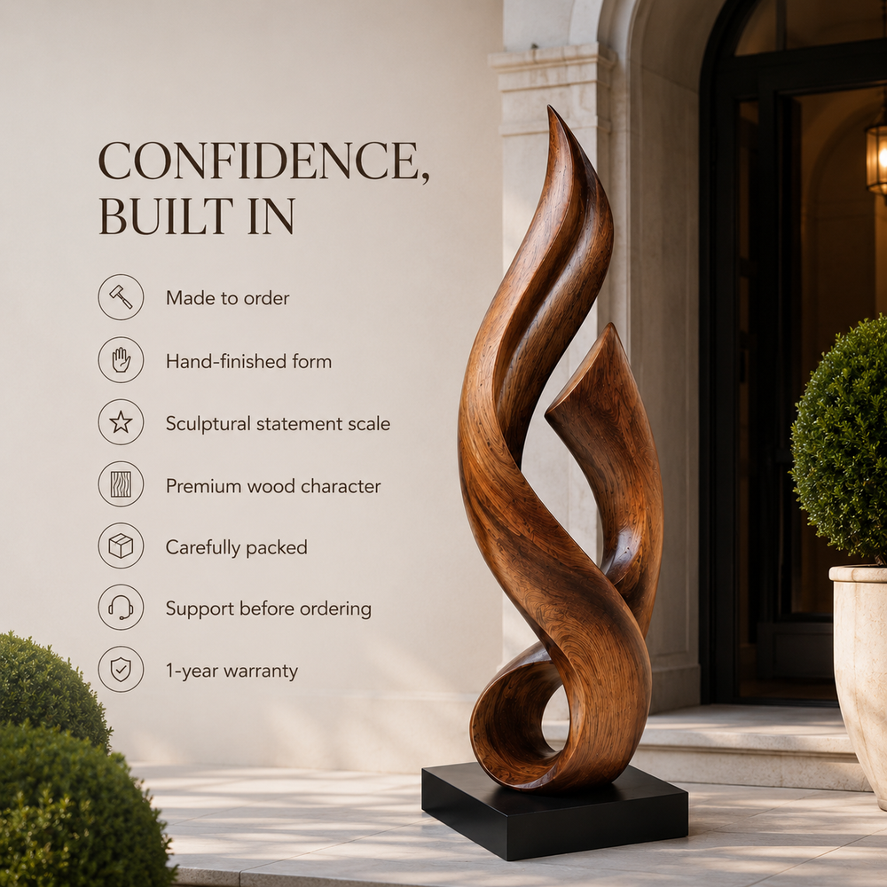 Rustic Liora Warm Abstract Sculpture - Design 041 - product image 09