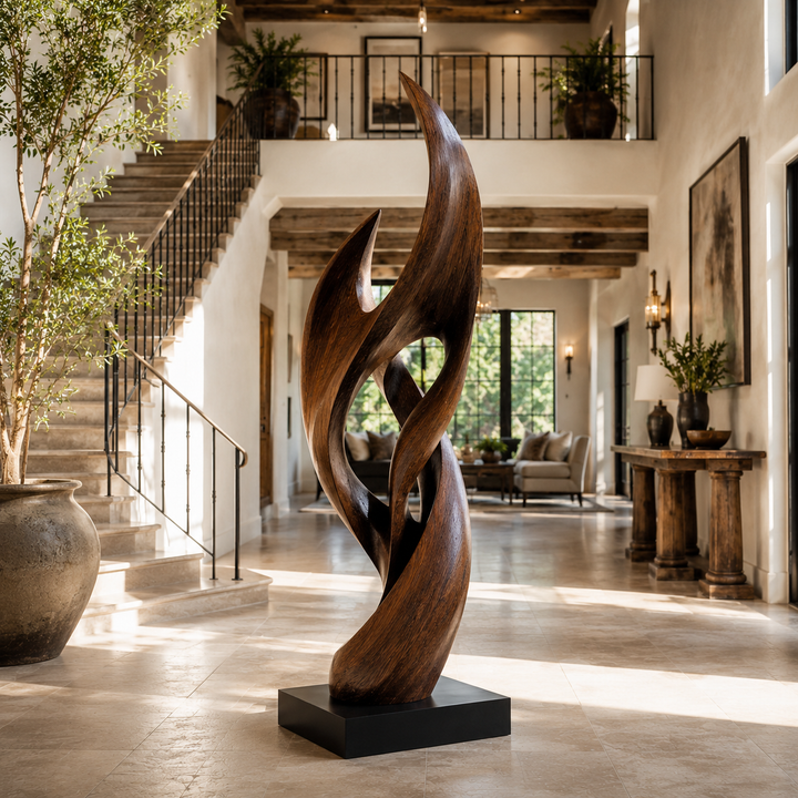 Rustic Rowan Hollow Form Sculpture - Design 042 - main view