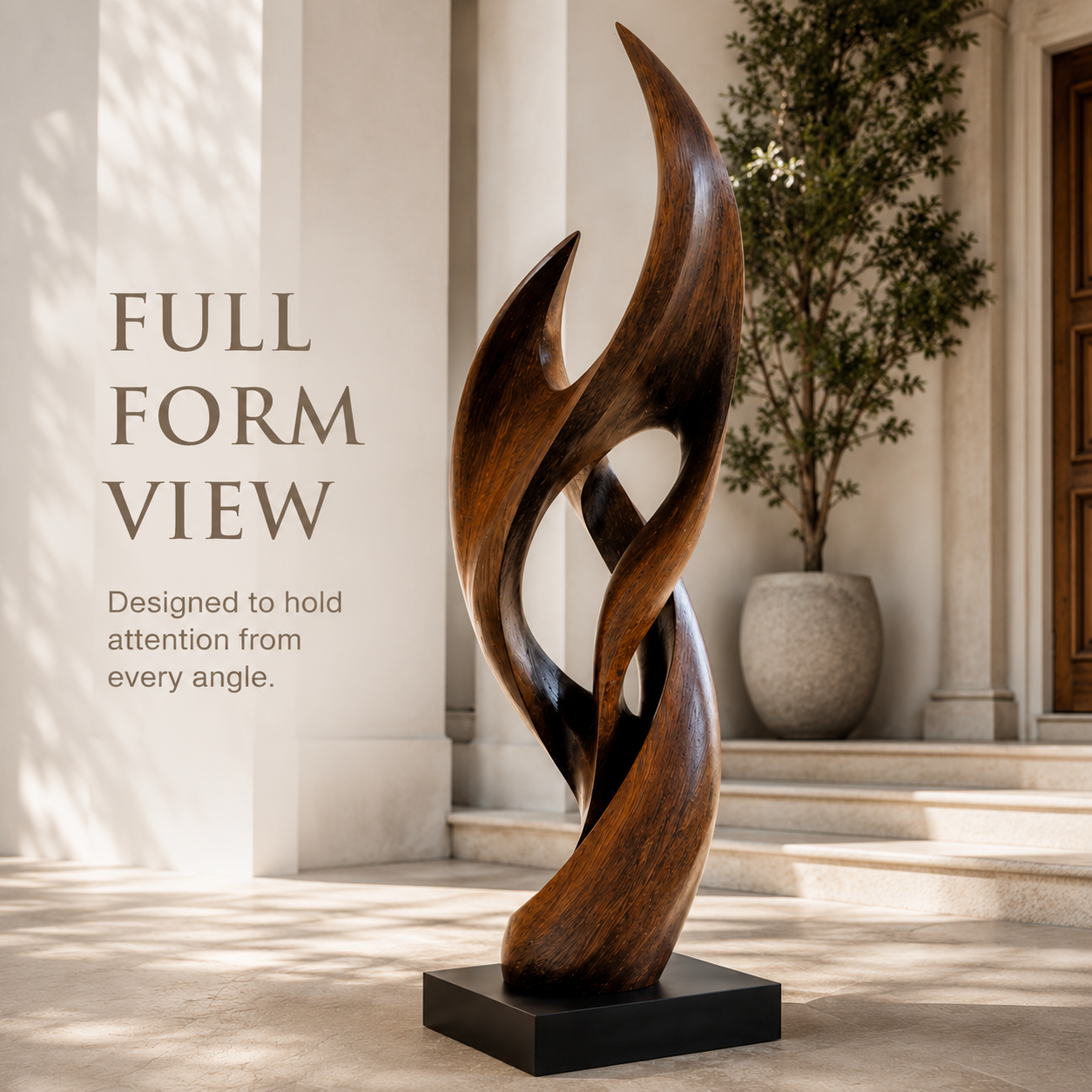 Rustic Rowan Hollow Form Sculpture - Design 042 - product image 03