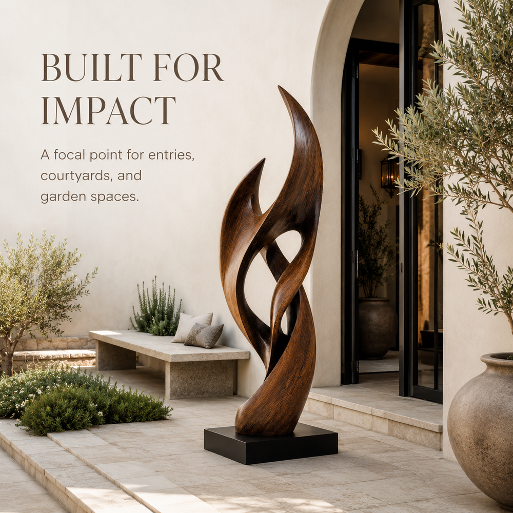 Rustic Rowan Hollow Form Sculpture - Design 042 - product image 04