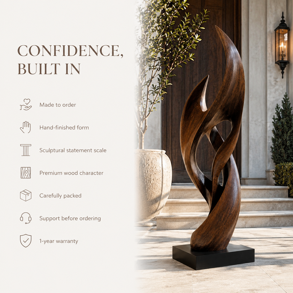Rustic Rowan Hollow Form Sculpture - Design 042 - product image 09