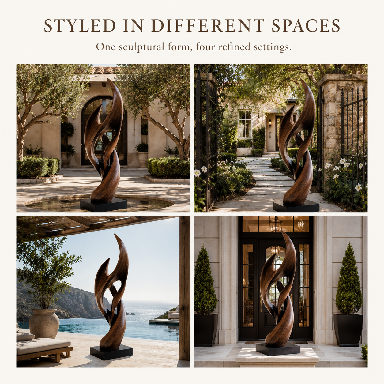 Rustic Rowan Hollow Form Sculpture - Design 042 - product image 10