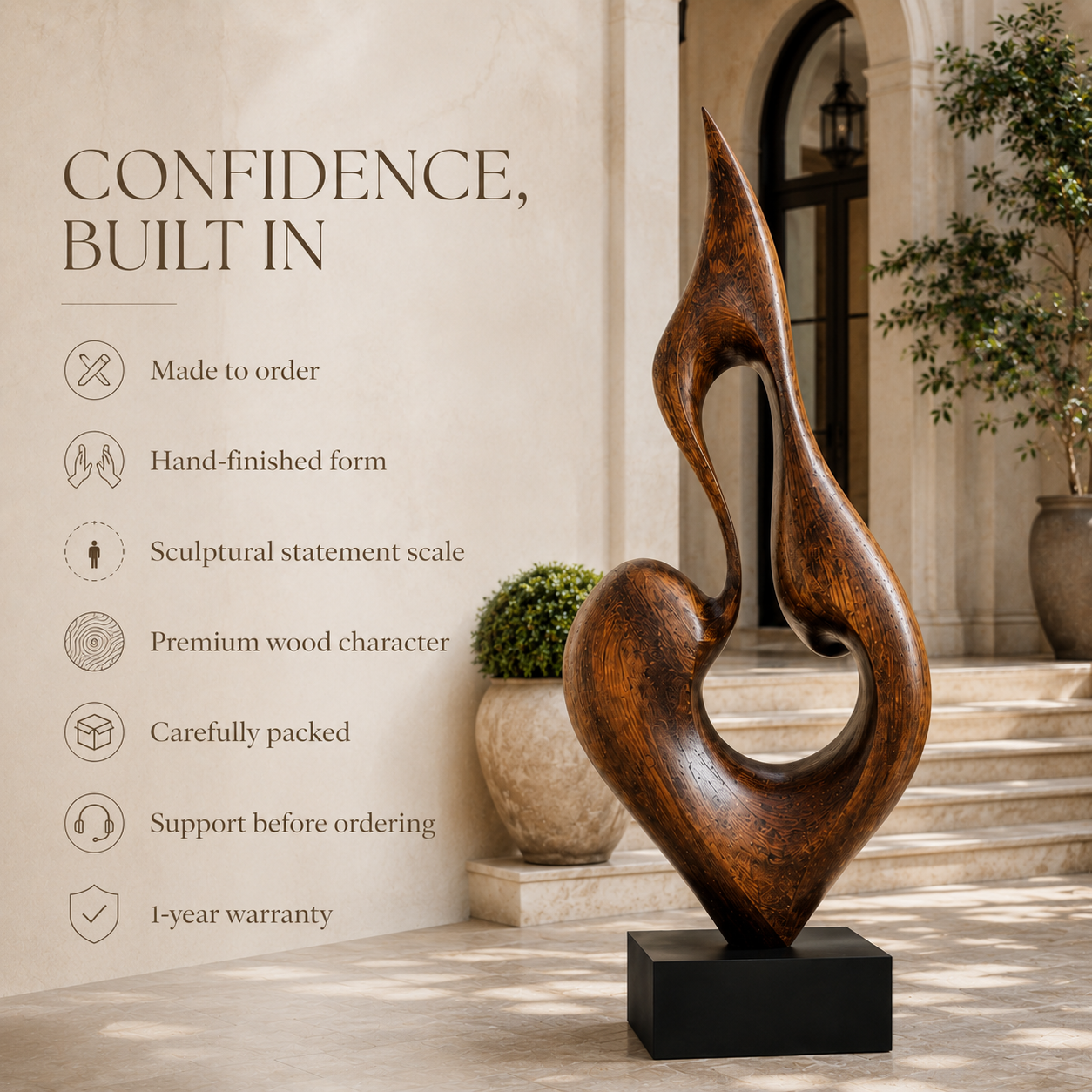 Rustic Brielle Sculptural Accent Object - Design 043 - product image 09