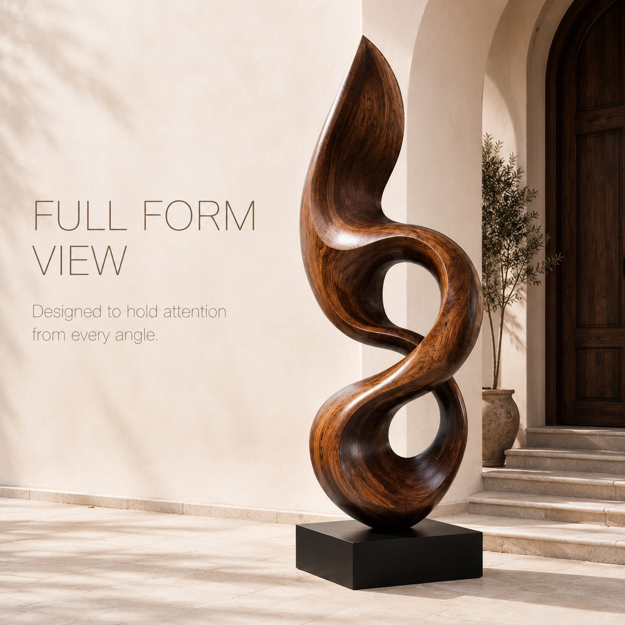 Rustic Arden Abstract Wood Sculpture - Design 044 - product image 03