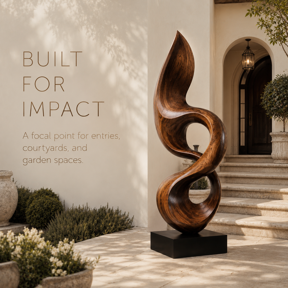 Rustic Arden Abstract Wood Sculpture - Design 044 - product image 04