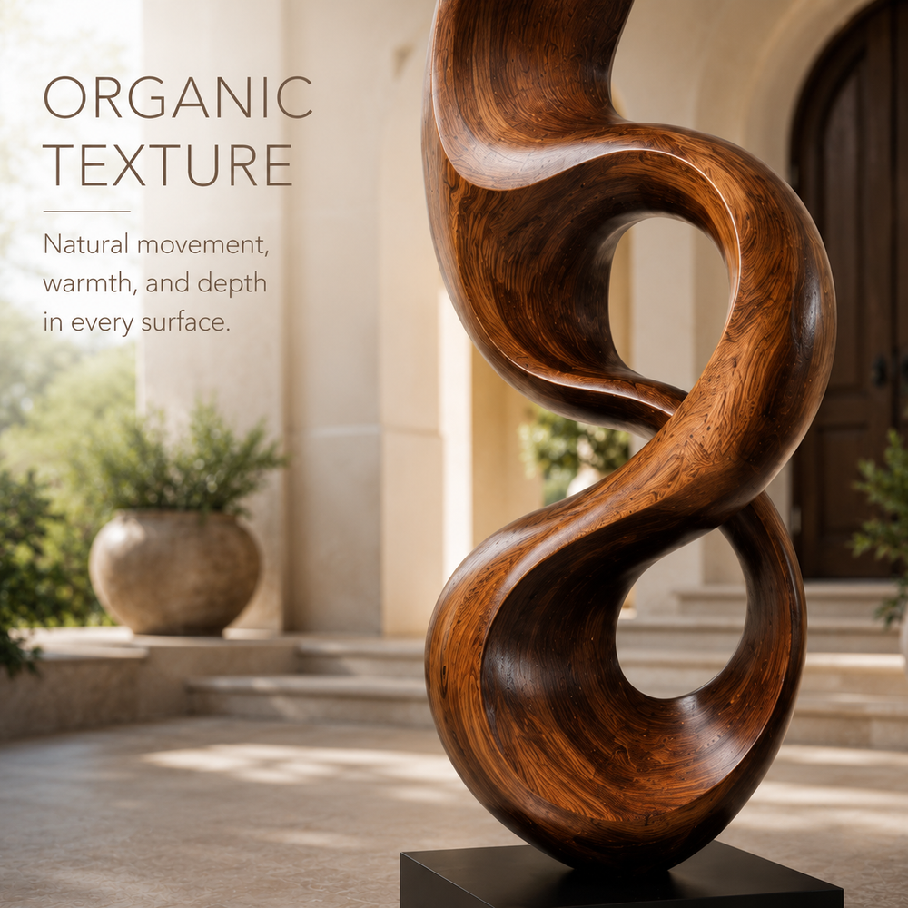 Rustic Arden Abstract Wood Sculpture - Design 044 - product image 05