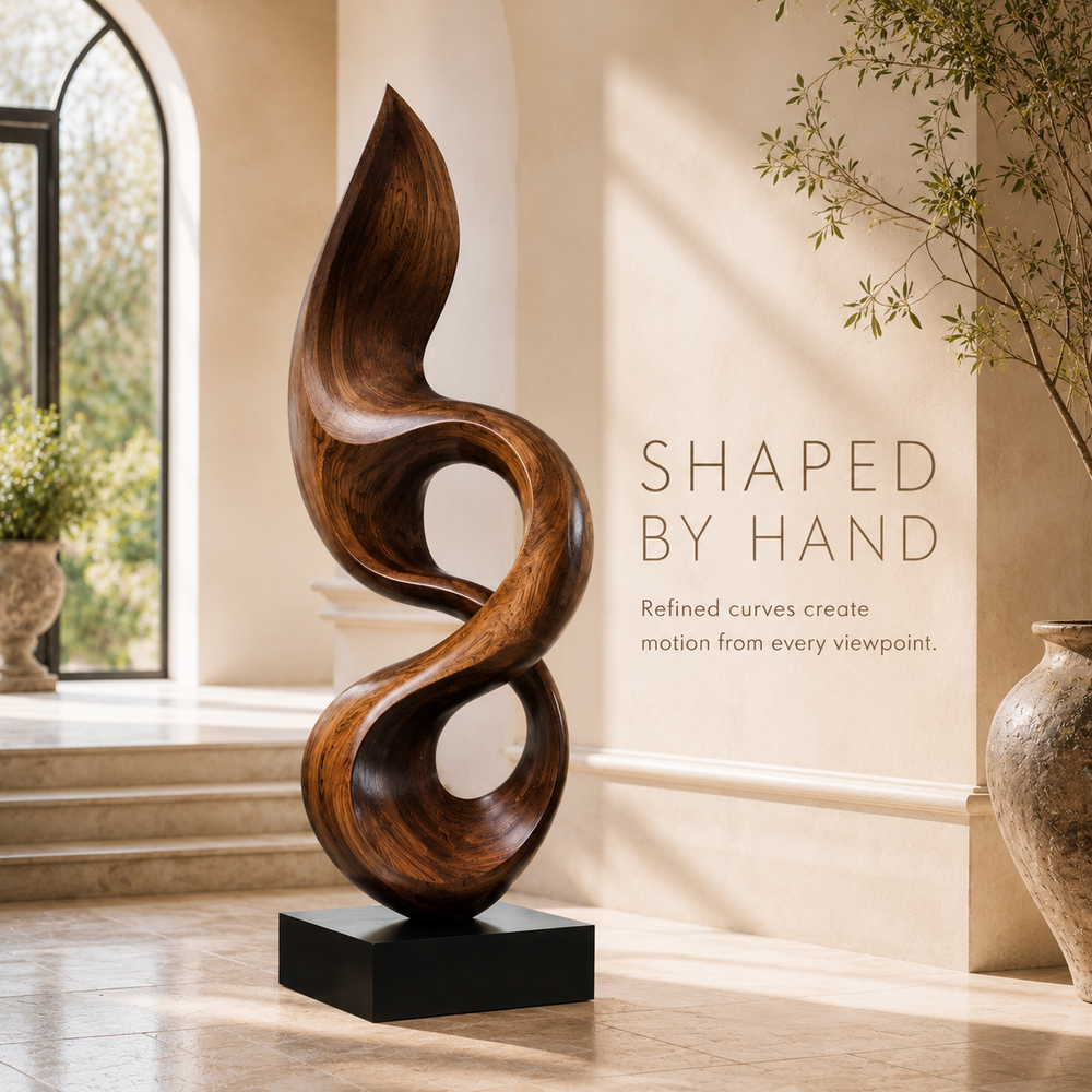 Rustic Arden Abstract Wood Sculpture - Design 044 - product image 06