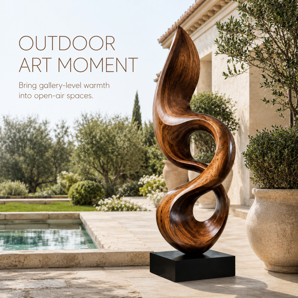 Rustic Arden Abstract Wood Sculpture - Design 044 - product image 07
