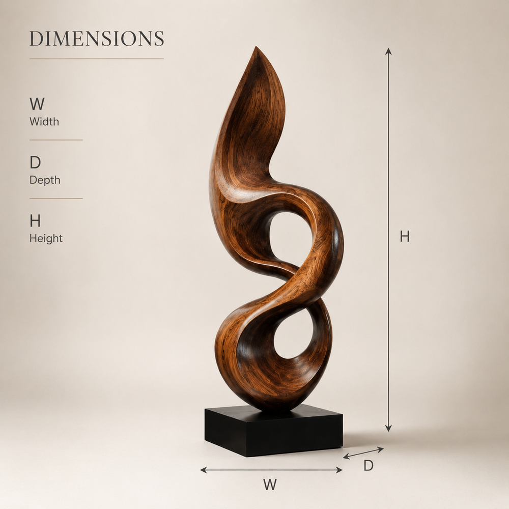 Rustic Arden Abstract Wood Sculpture - Design 044 - product image 08
