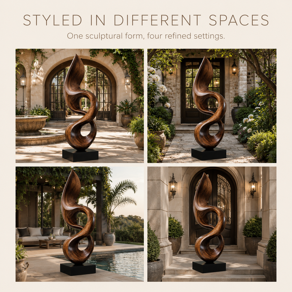 Rustic Arden Abstract Wood Sculpture - Design 044 - product image 10