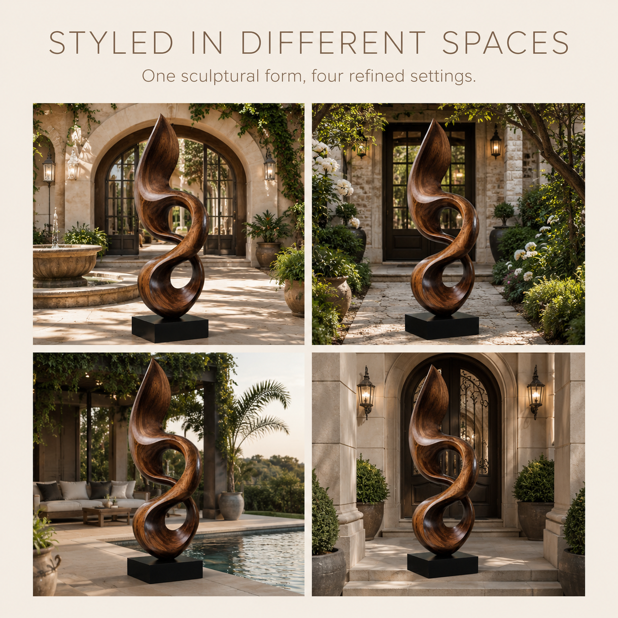 Rustic Arden Abstract Wood Sculpture - Design 044 - product image 10