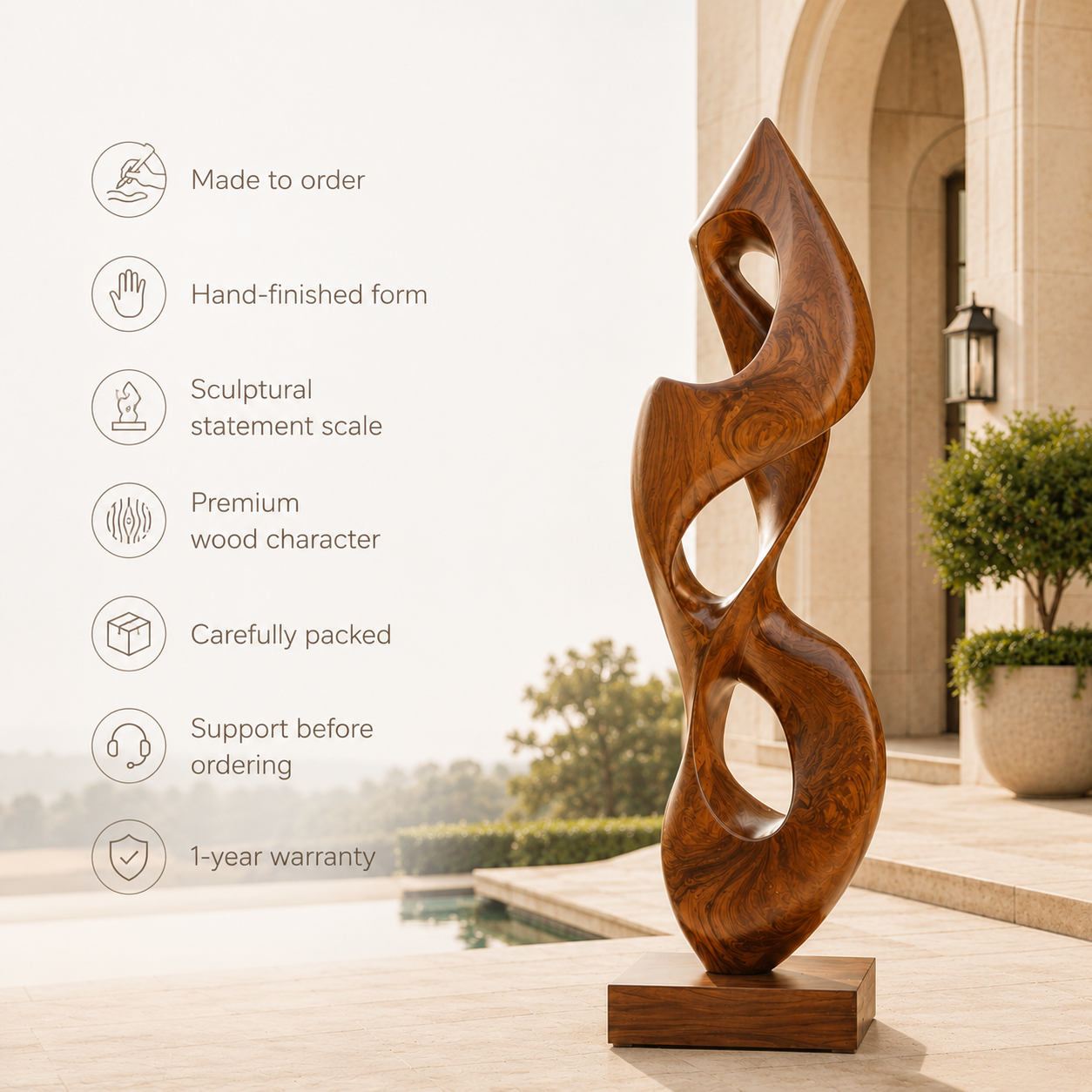 Rustic Mira Organic Table Sculpture - Design 045 - product image 09