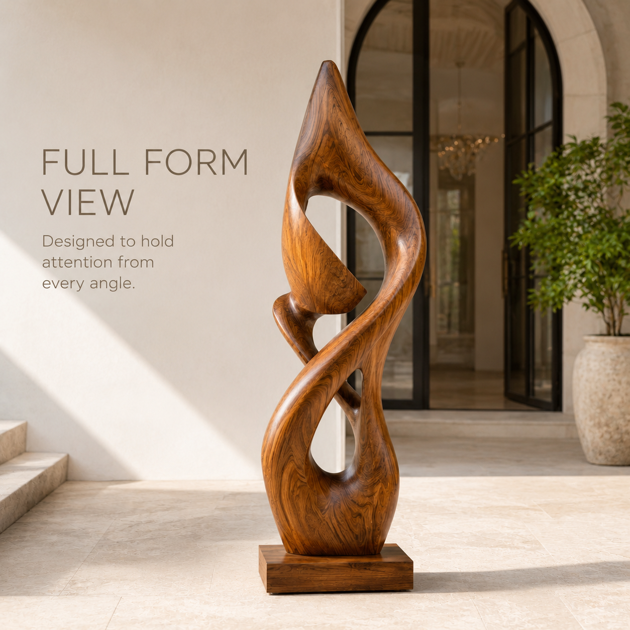 Rustic Soren Carved Abstract Sculpture - Design 047 - product image 03