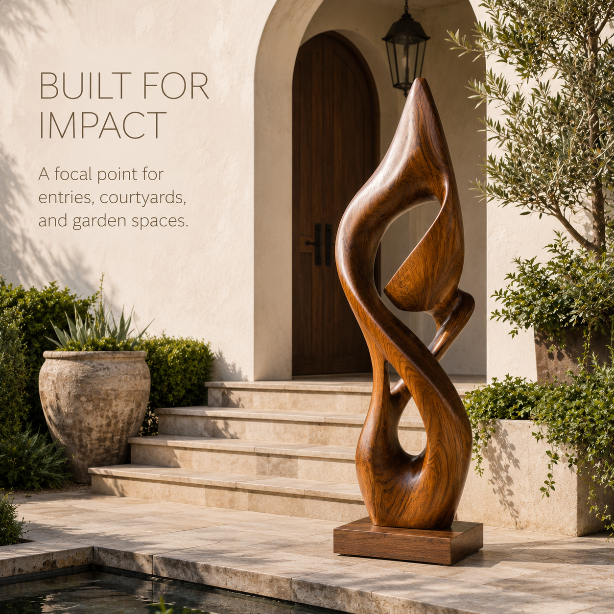 Rustic Soren Carved Abstract Sculpture - Design 047 - product image 04