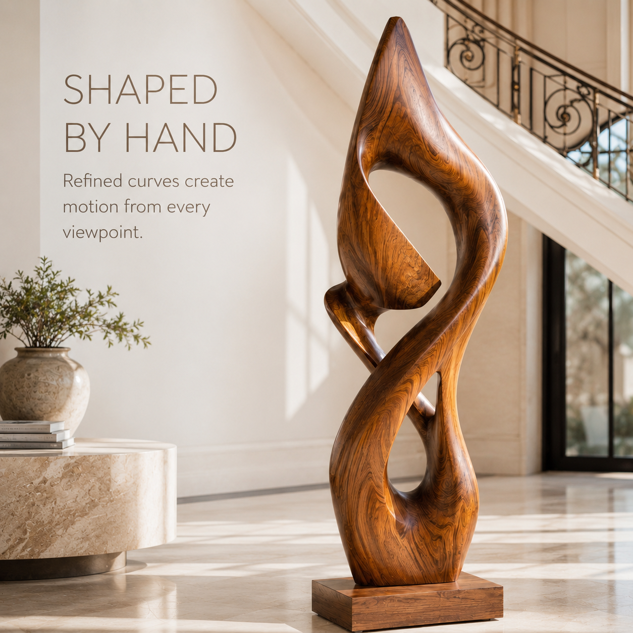 Rustic Soren Carved Abstract Sculpture - Design 047 - product image 06