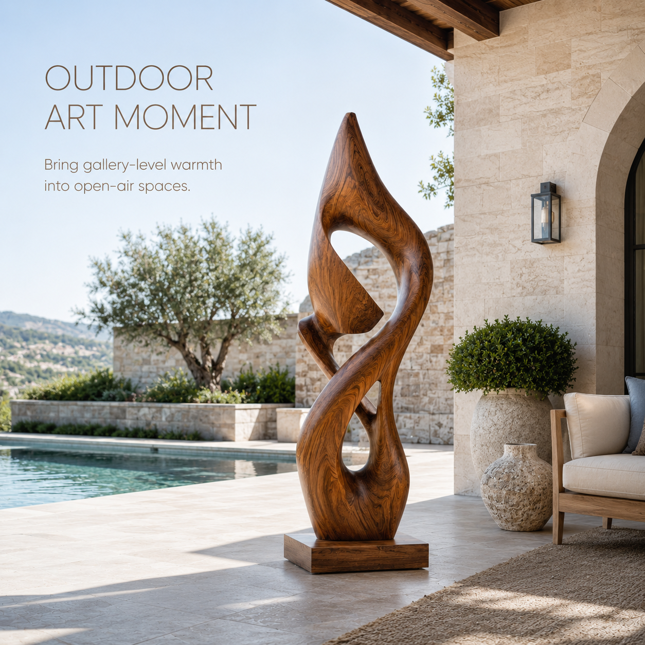 Rustic Soren Carved Abstract Sculpture - Design 047 - product image 07