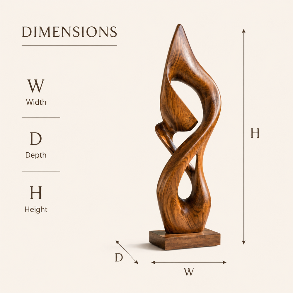 Rustic Soren Carved Abstract Sculpture - Design 047 - product image 08