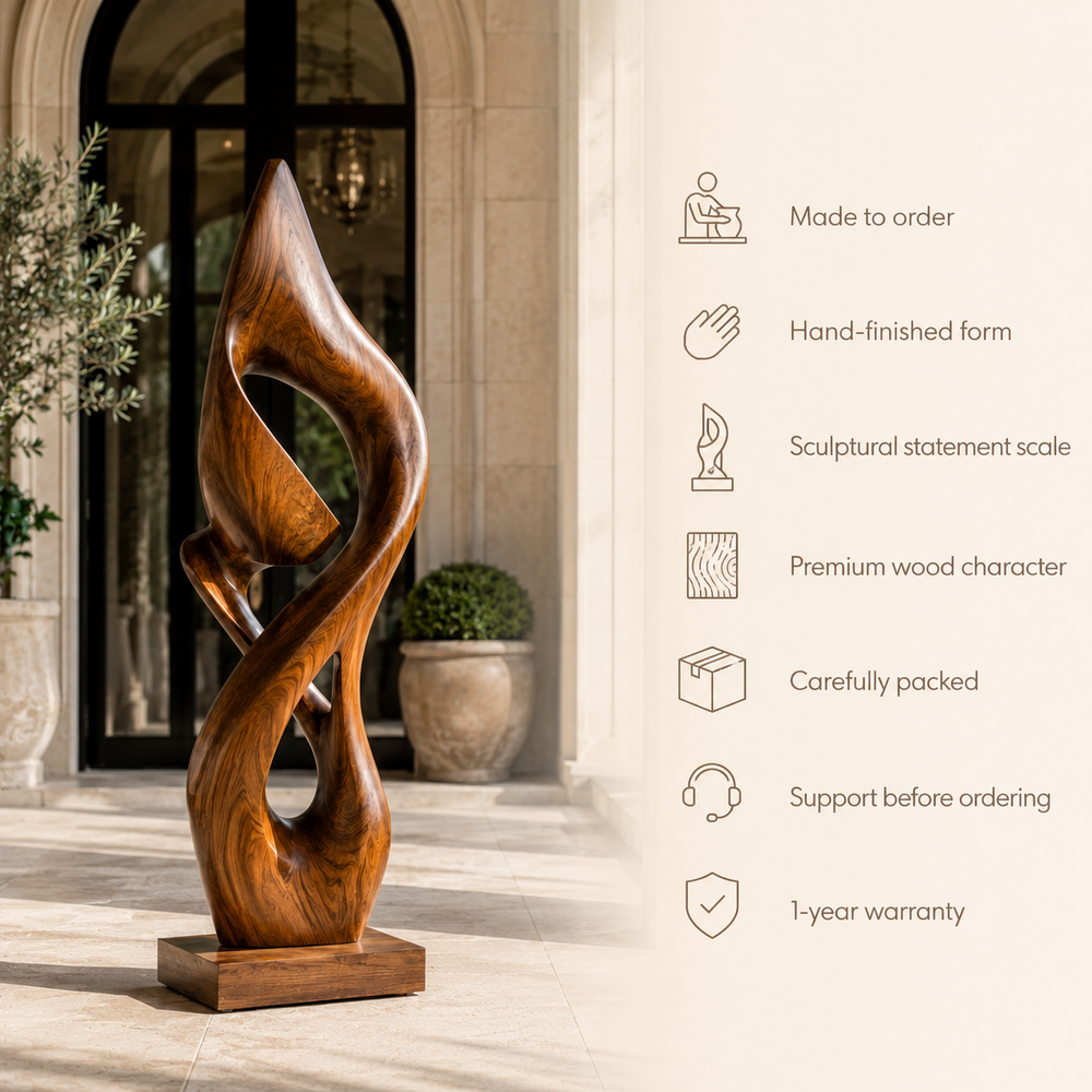 Rustic Soren Carved Abstract Sculpture - Design 047 - product image 09
