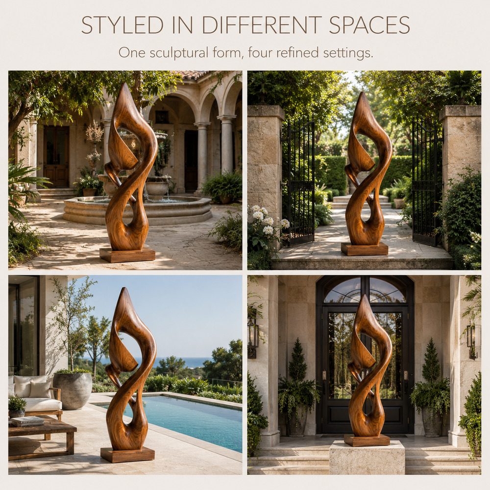 Rustic Soren Carved Abstract Sculpture - Design 047 - product image 10