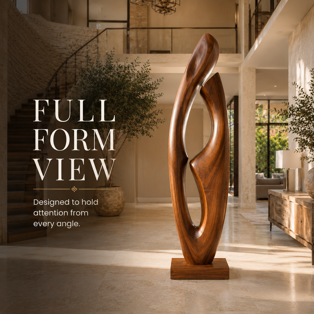Rustic Veyra Modern Wood Sculpture - Design 049 - product image 03