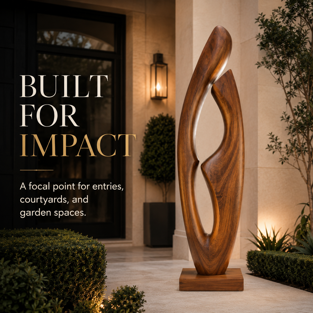 Rustic Veyra Modern Wood Sculpture - Design 049 - product image 04