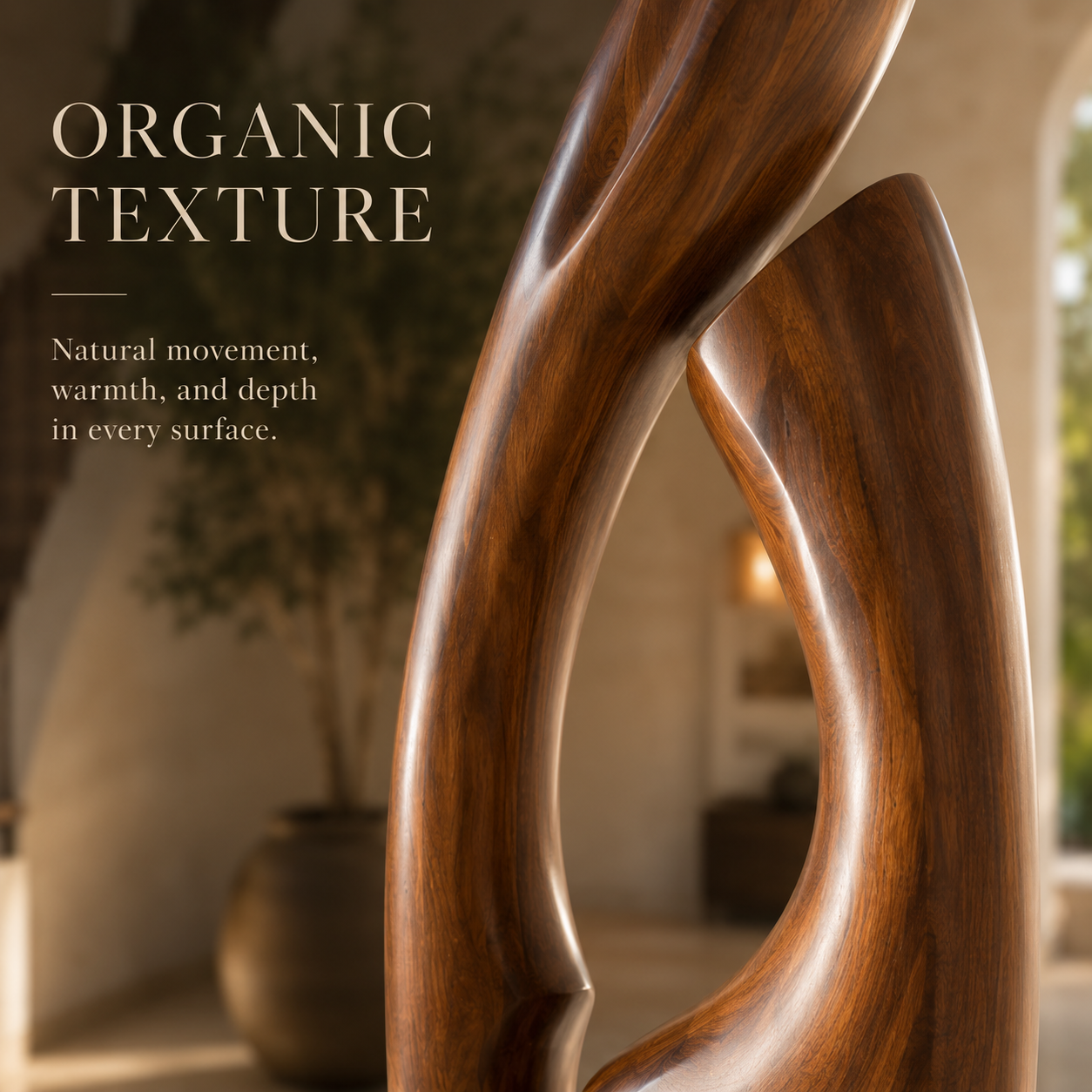 Rustic Veyra Modern Wood Sculpture - Design 049 - product image 05