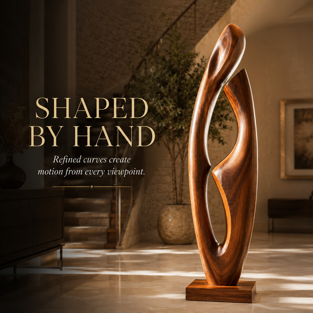 Rustic Veyra Modern Wood Sculpture - Design 049 - product image 06