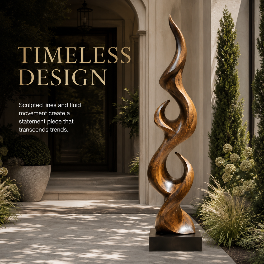 Rustic Liora Warm Abstract Sculpture - Design 051 - product image 02