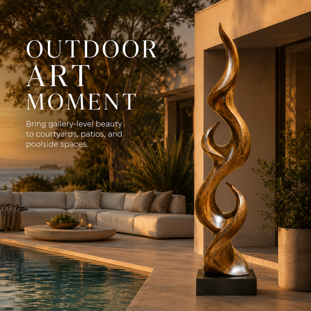 Rustic Liora Warm Abstract Sculpture - Design 051 - product image 05