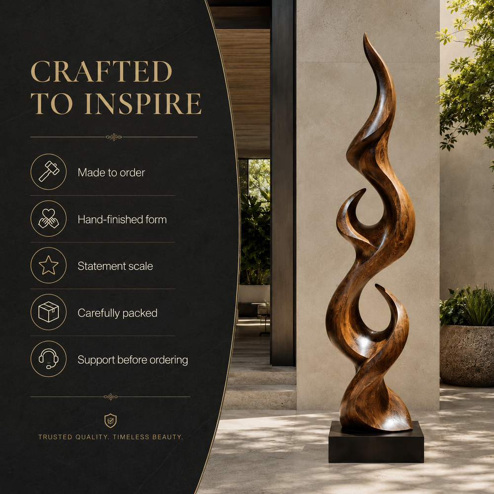 Rustic Liora Warm Abstract Sculpture - Design 051 - product image 06