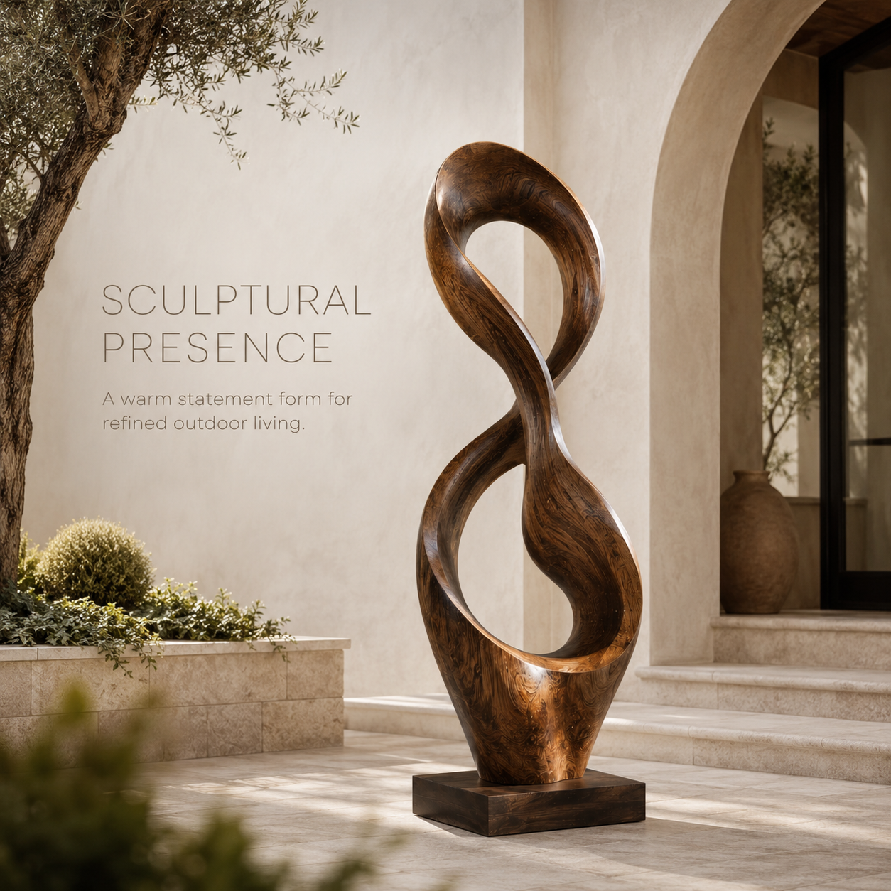 Rustic Rowan Hollow Form Sculpture - Design 052 - product image 02