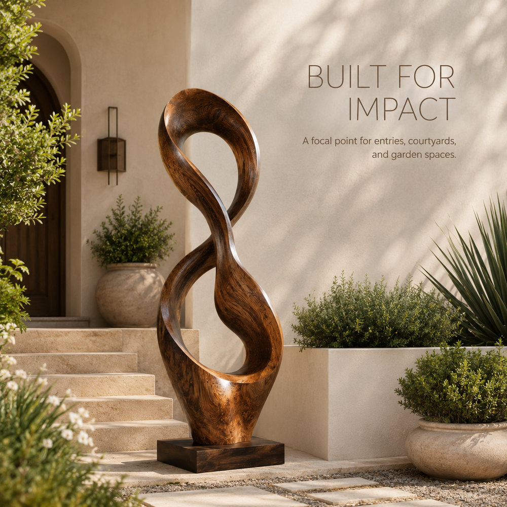 Rustic Rowan Hollow Form Sculpture - Design 052 - product image 04