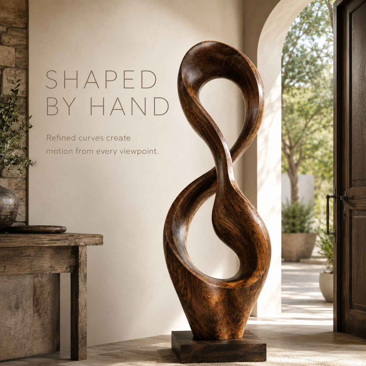 Rustic Rowan Hollow Form Sculpture - Design 052 - product image 06