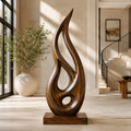 Rustic Arden Abstract Wood Sculpture - Design 054 - main view