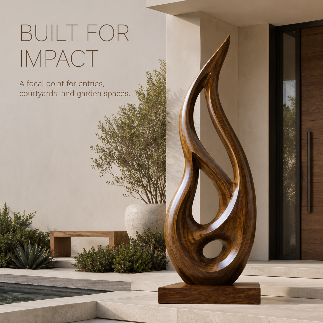 Rustic Arden Abstract Wood Sculpture - Design 054 - product image 04