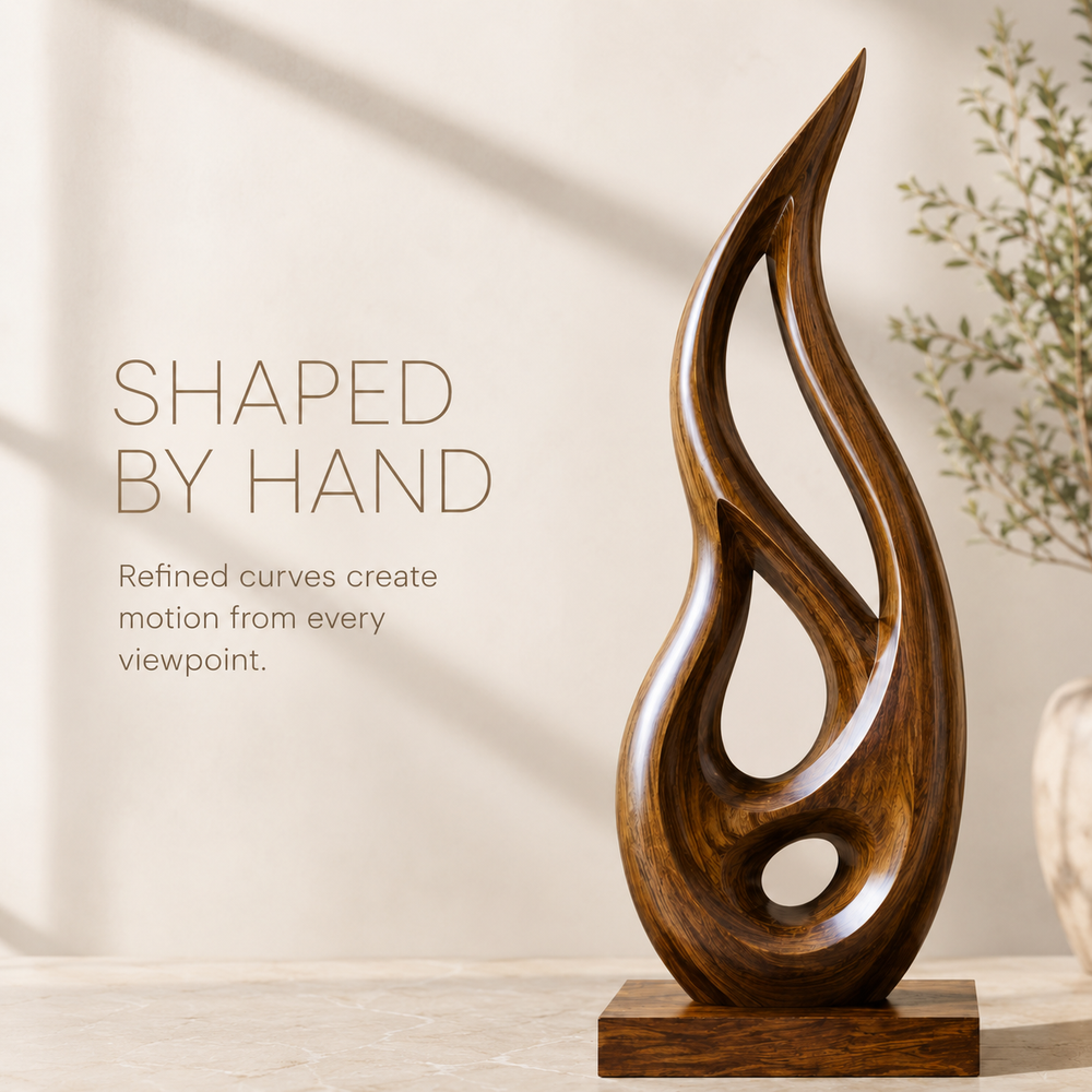 Rustic Arden Abstract Wood Sculpture - Design 054 - product image 06