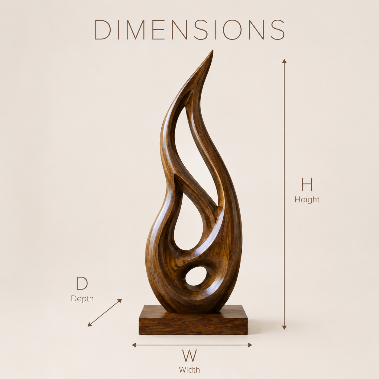 Rustic Arden Abstract Wood Sculpture - Design 054 - product image 08