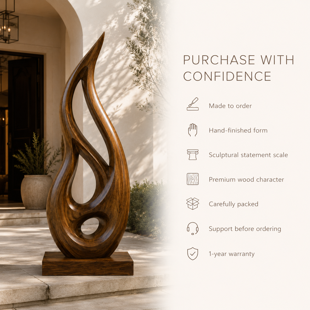 Rustic Arden Abstract Wood Sculpture - Design 054 - product image 09
