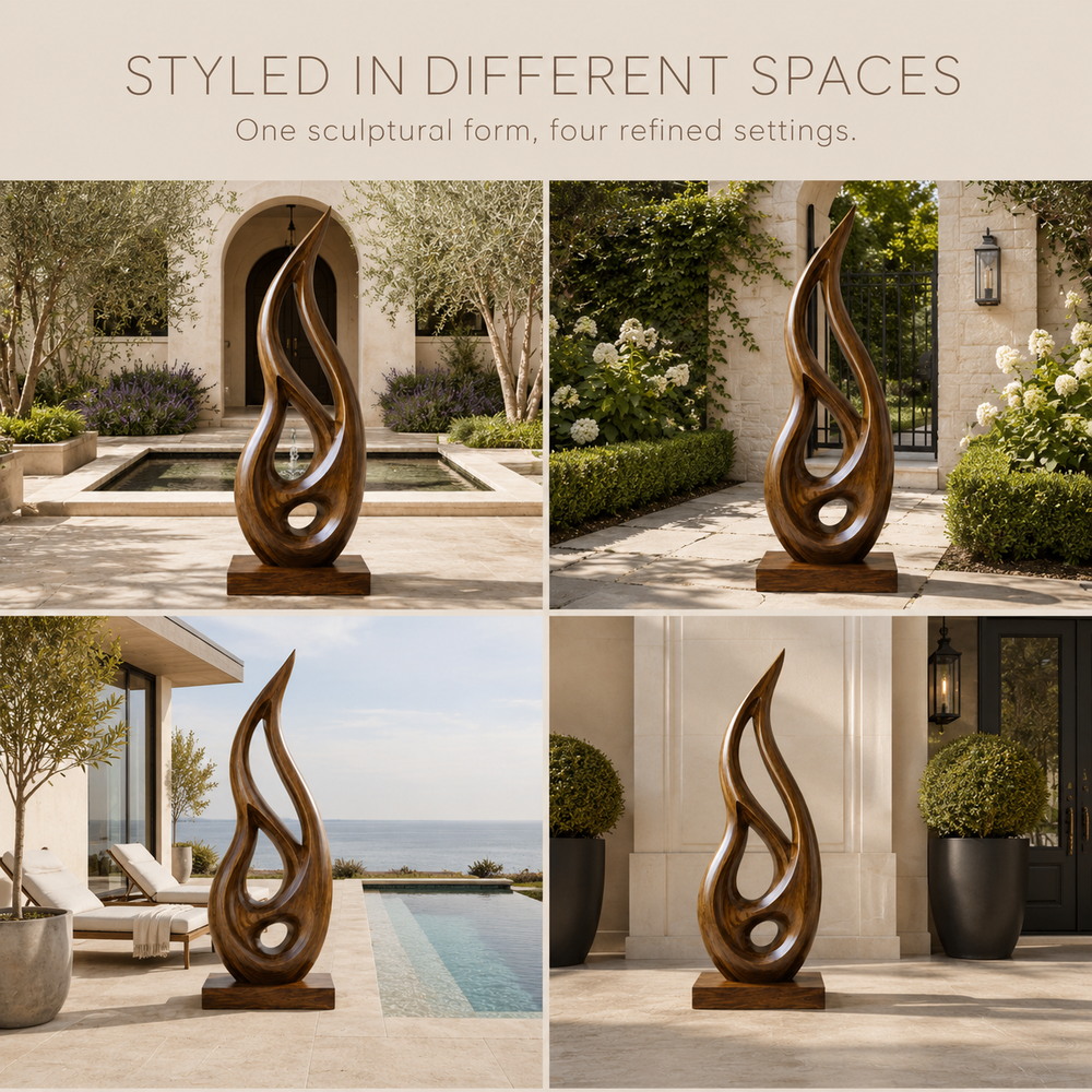 Rustic Arden Abstract Wood Sculpture - Design 054 - product image 10