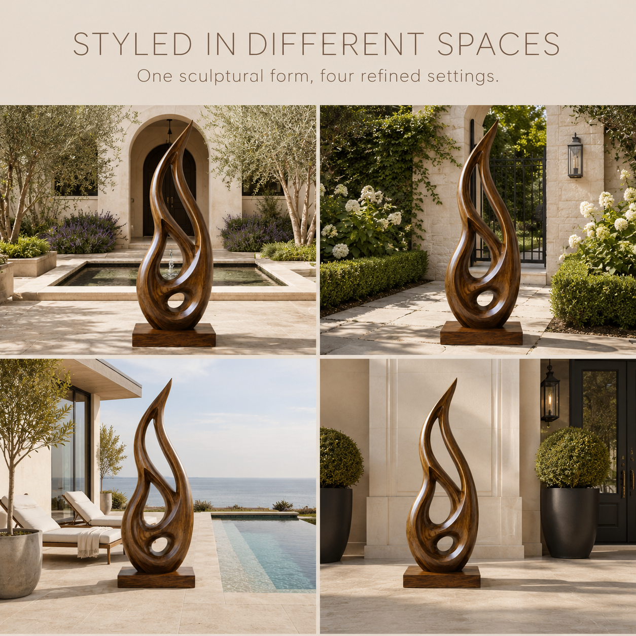 Rustic Arden Abstract Wood Sculpture - Design 054 - product image 10