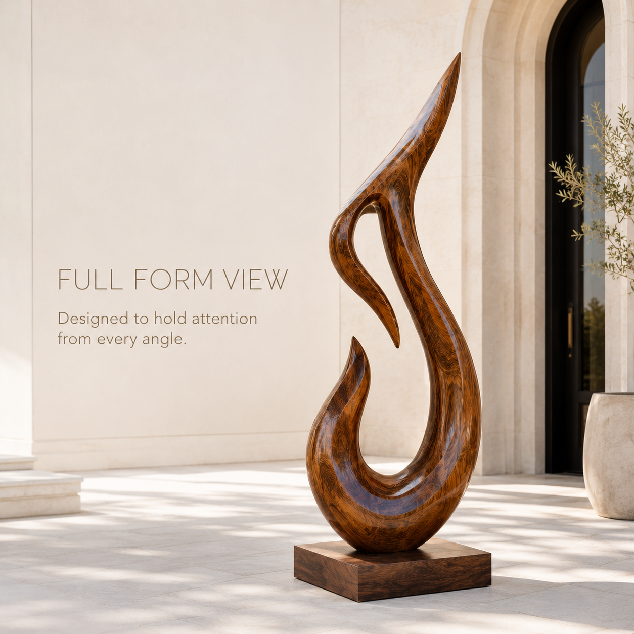 Rustic Soren Carved Abstract Sculpture - Design 057 - product image 03