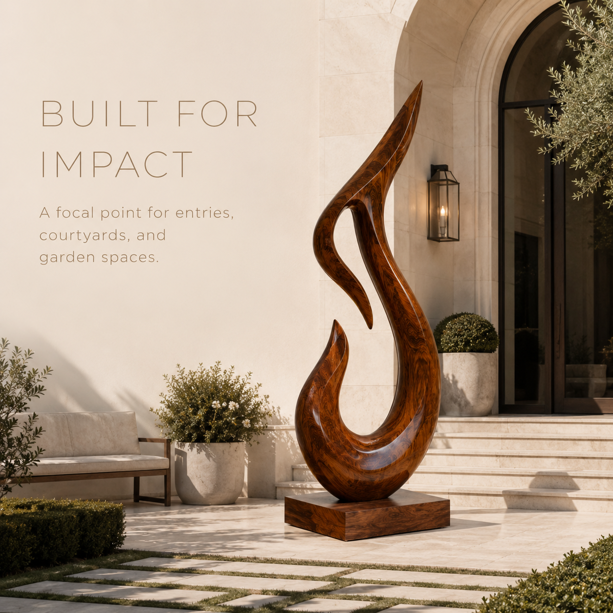 Rustic Soren Carved Abstract Sculpture - Design 057 - product image 04