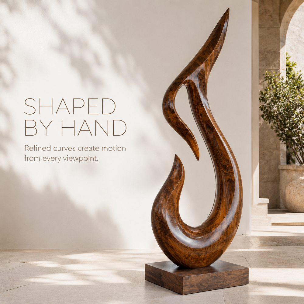 Rustic Soren Carved Abstract Sculpture - Design 057 - product image 06