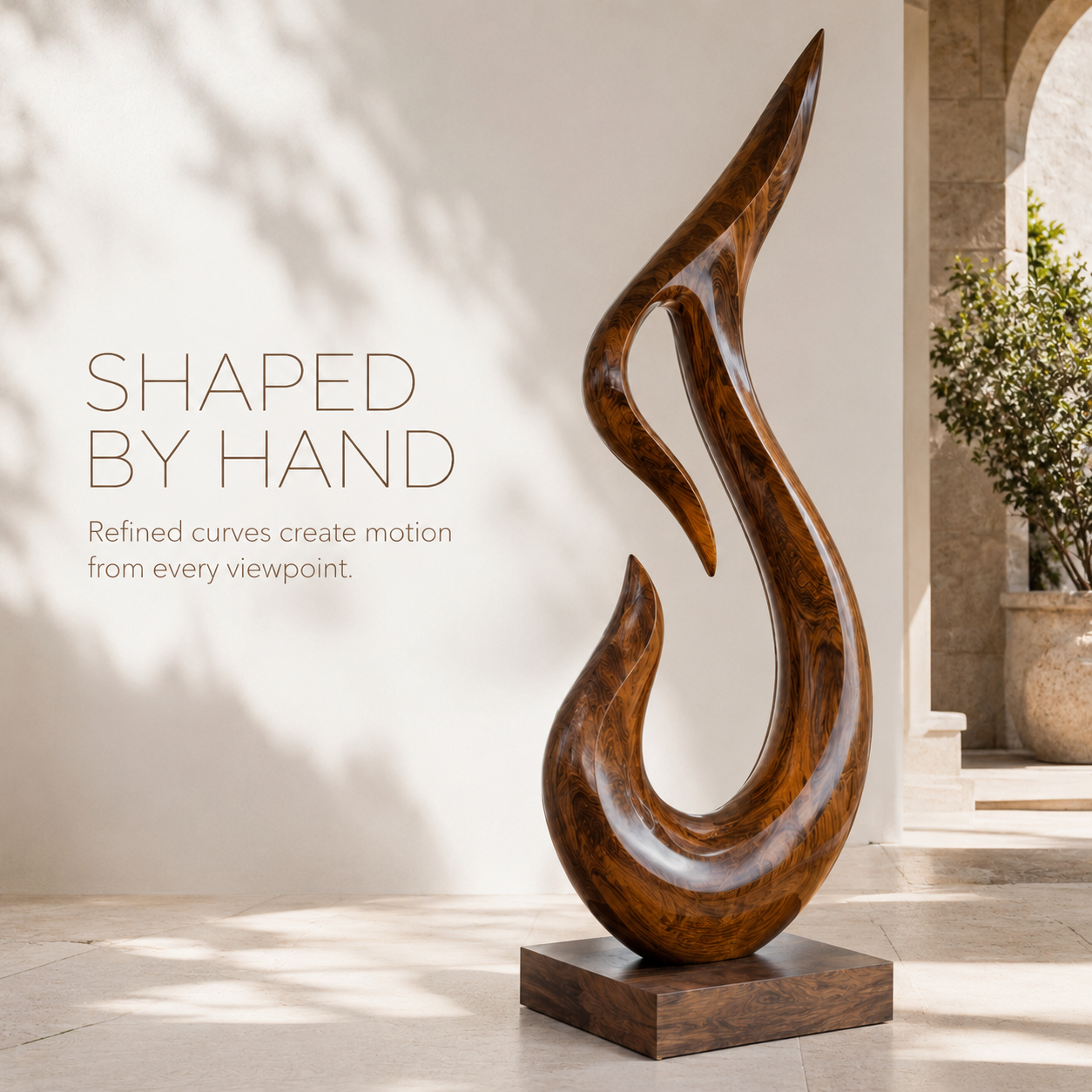 Rustic Soren Carved Abstract Sculpture - Design 057 - product image 06