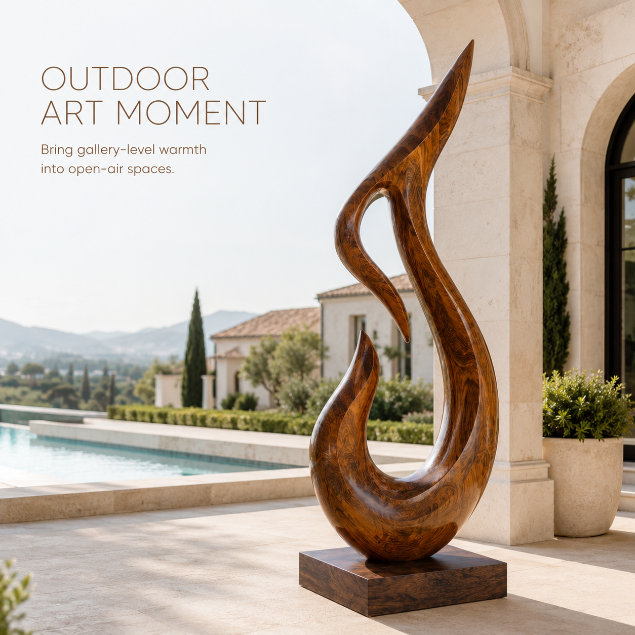 Rustic Soren Carved Abstract Sculpture - Design 057 - product image 07