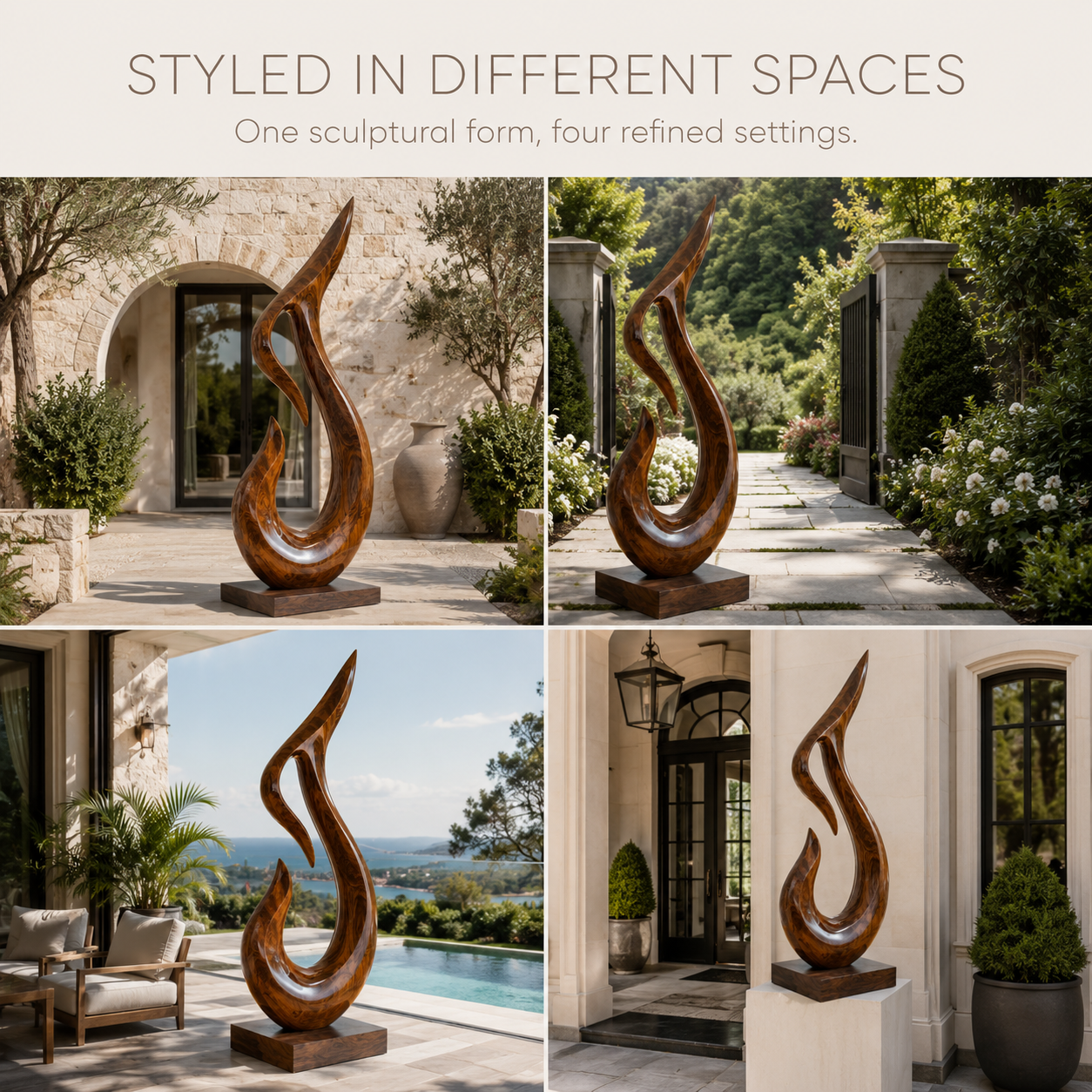 Rustic Soren Carved Abstract Sculpture - Design 057 - product image 10