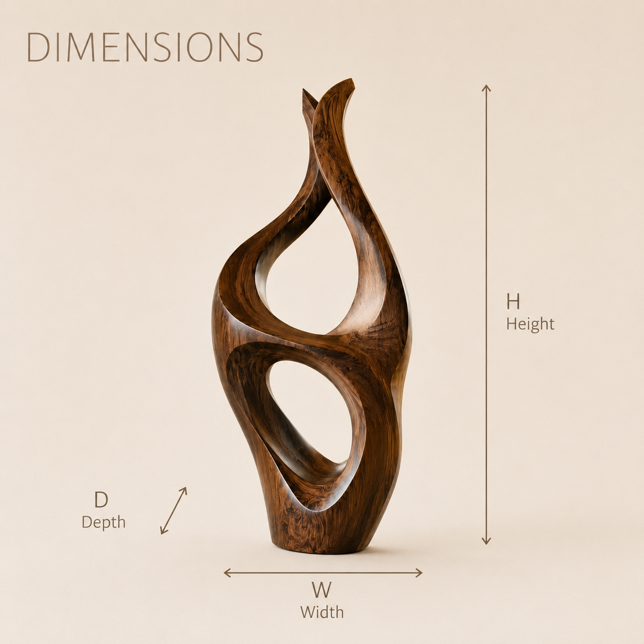 Rustic Elara Organic Form Sculpture - Design 058 - product image 08