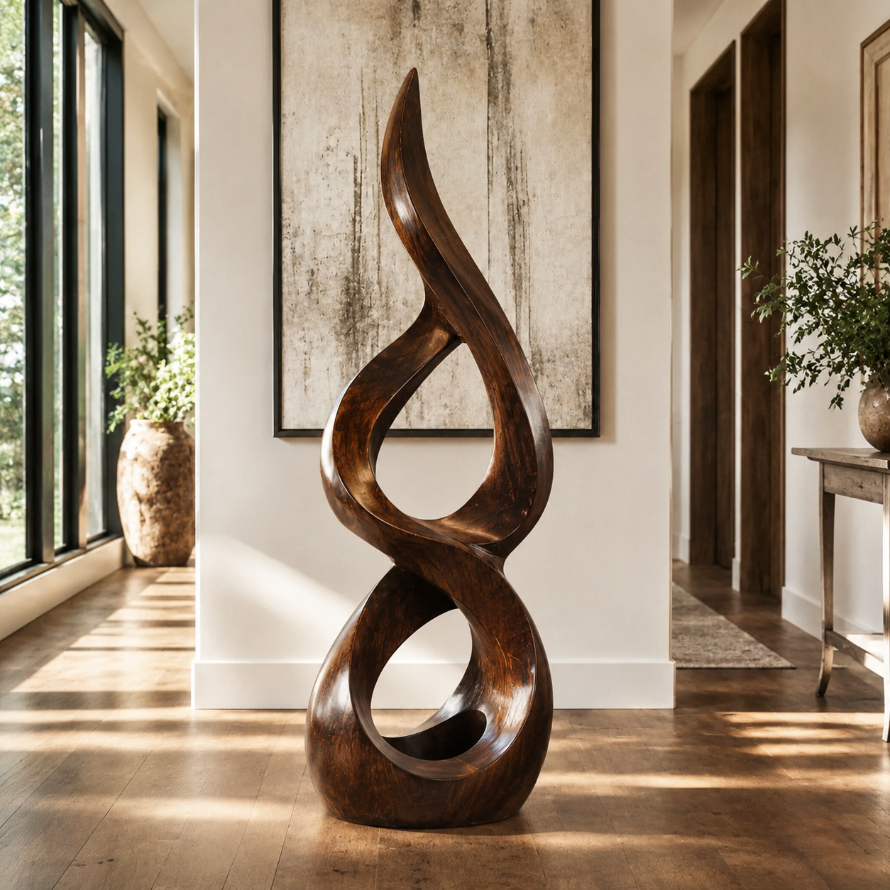 Rustic Veyra Modern Wood Sculpture - Design 059 - main view