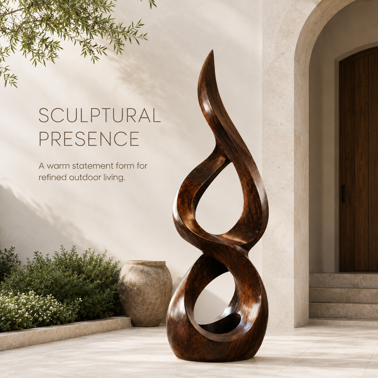 Rustic Veyra Modern Wood Sculpture - Design 059 - product image 02